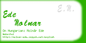 ede molnar business card